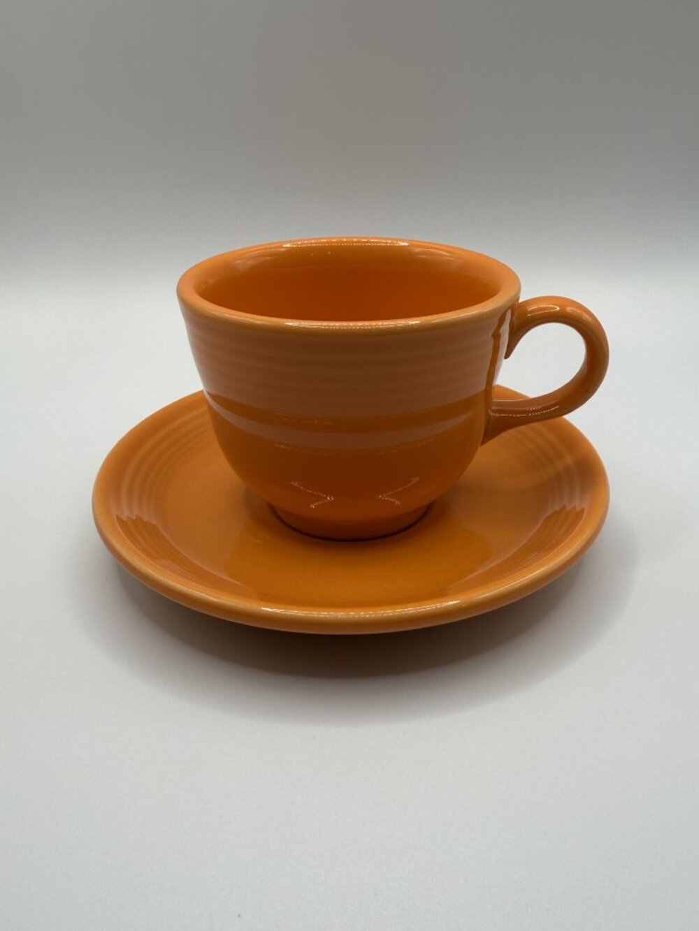 Fiestaware Pumpkin Orange Cup & Saucer Set